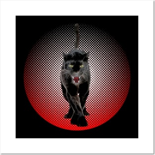 Black Cougar Black Panther CB Cat Black Posters and Art